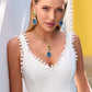 Gem Drop Earring Green Multi