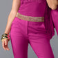 Rhinestone Chain Belt Gold Multi
