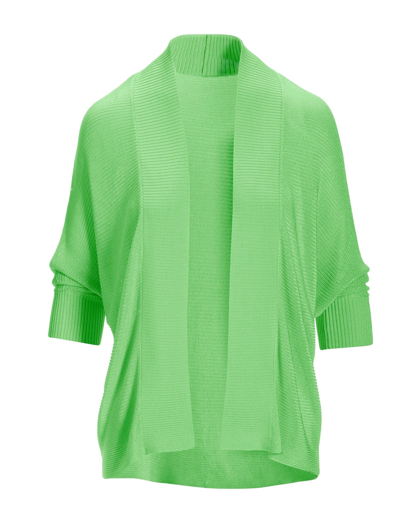 Short Effortless Cardigan Sweater Green