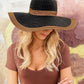 Shimmer Floppy Straw Hat Black/Gold