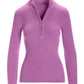 Ribbed Half Zip Up Sweater Iris Orchid