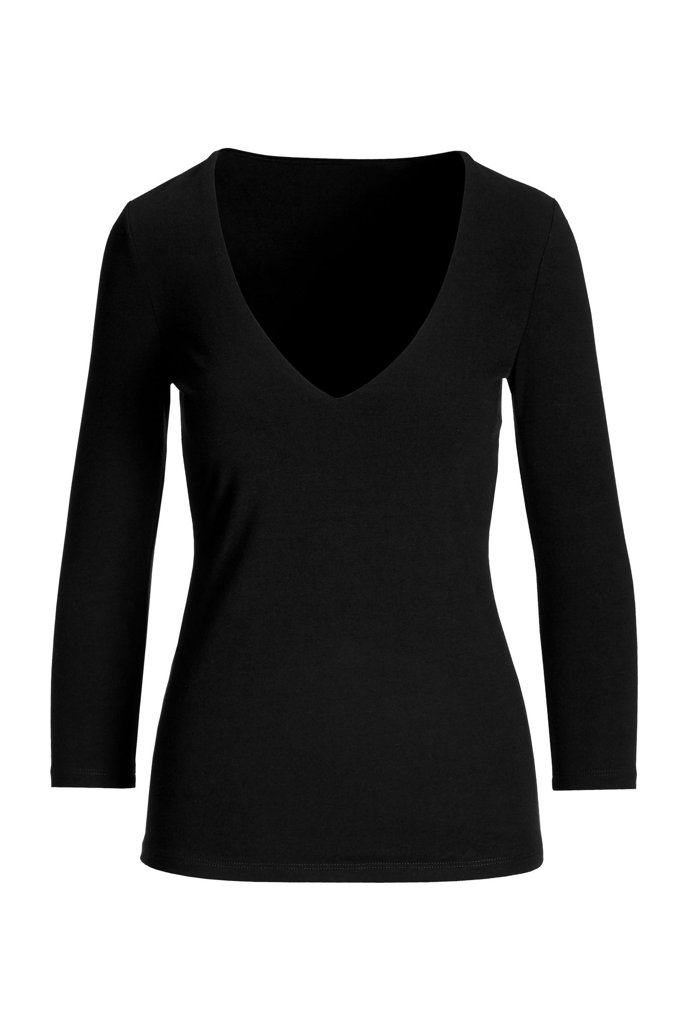 So Sexy V Neck Top Black
