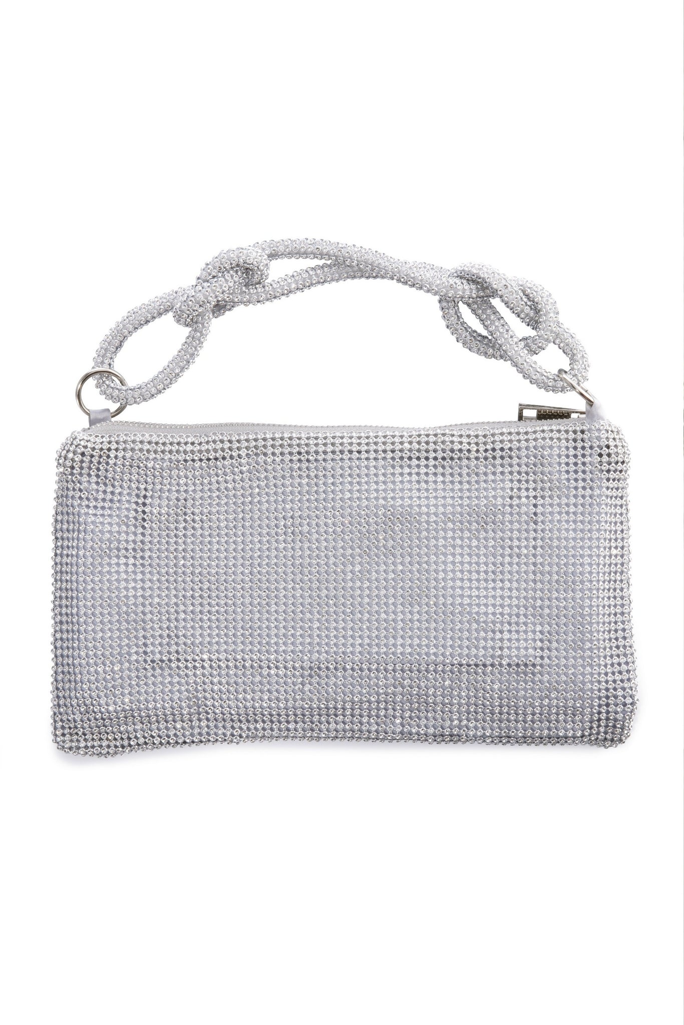Crystal Mesh Handbag Silver