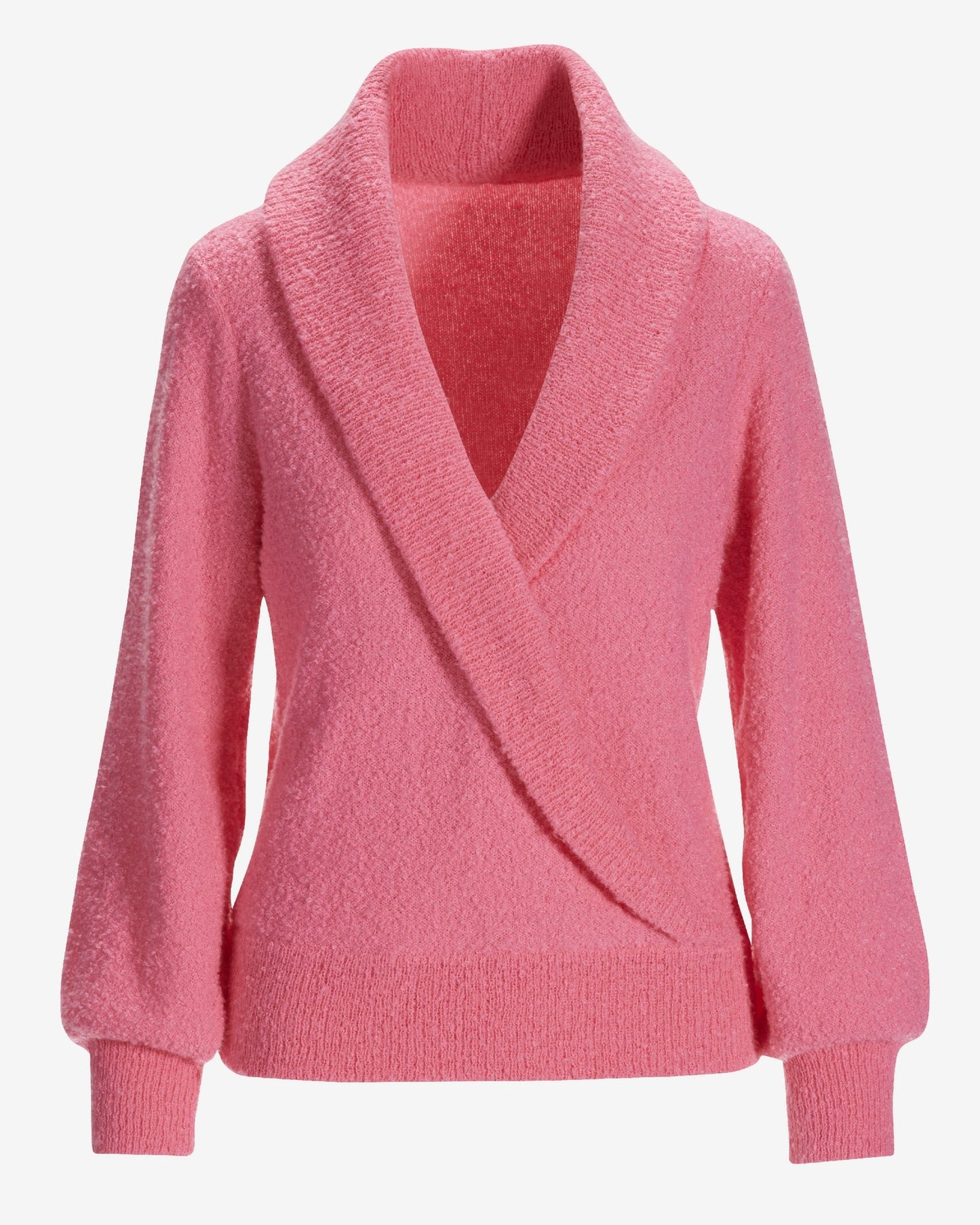 Shawl Collar Cozy Sweater Pink