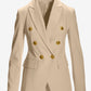 Modern Double-Breasted Blazer Pearl