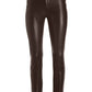 Faux Leather Five Pocket Pant Chocolate