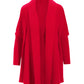 Plush Relaxed Cardigan Racing Red