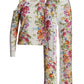 Vintage Garden Cold Shoulder Lounge Set Off white Multi