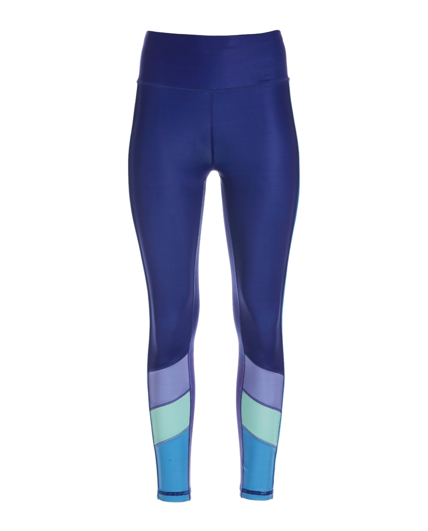 B-Active Color Block High Waist Legging Blue Multi