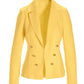 Polished Linen Blazer Lemon Drop