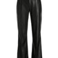 FAUX LEATHER WIDE LEG TROUSER Black
