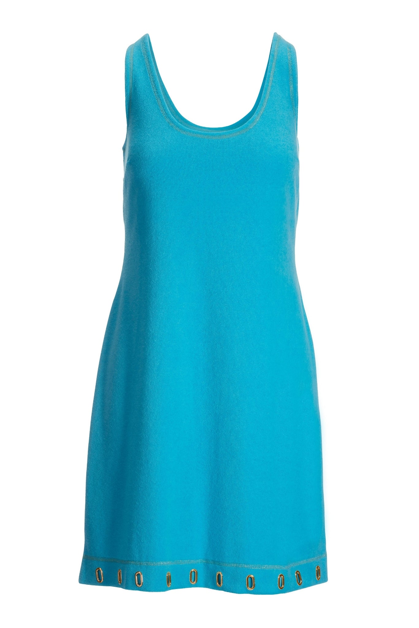 Loop Terry Grommet Scoopneck Dress Splash Blue