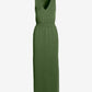 Luxe Lounge V-Neck Blouson Maxi Dress Olive Night