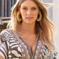 Beaded Raffia Earring Natural