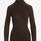 Ribbed Turtleneck Sweater Safari Brown