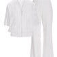 Eyelet Jacket and Pant Sport Set White
