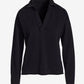 Cotton Comfort Collared V Neck Lounge Sweatshirt Black
