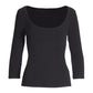 So Sexy Scoop Neck Top Black