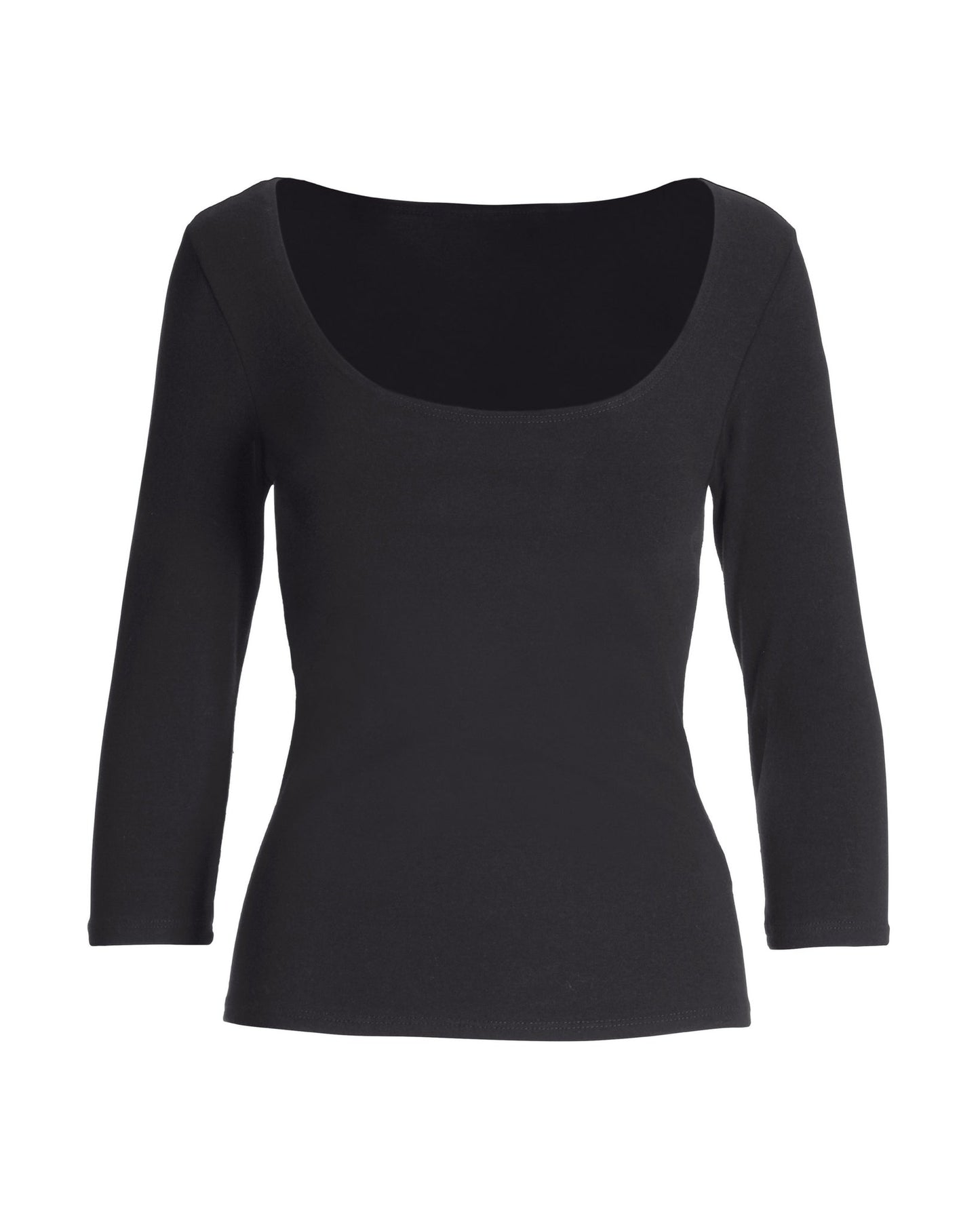 So Sexy Scoop Neck Top Black