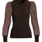 Organza Dramatic Sleeve Sweater Safari Brown