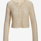 Embellished Crochet Cardigan Neutral