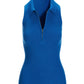 Sleeveless Ribbed Half-Zip Sweater Princess Blue