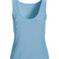 Pearl Embellished Scoop Neck Sweater Tank Airy Blue