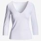 So Modern Three Quarter Sleeve Top White