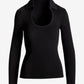 So Essential Collared Scoop-Neck Top Proper Black