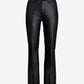 Newport High Rise Slit Front Coated Slim Straight Jean Black
