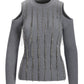 Rhinestone Fringe Sweater Charcoal