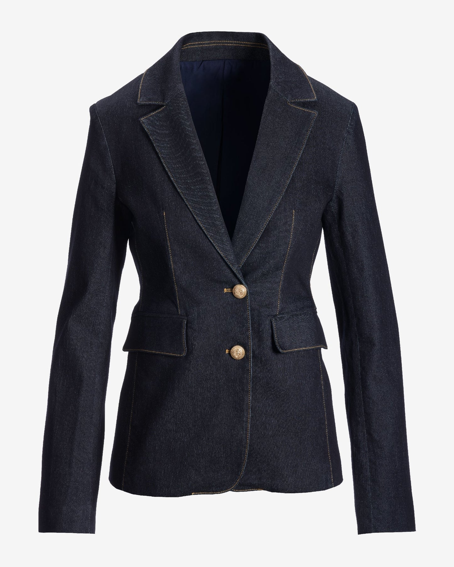 Chic Denim Blazer Dark Rinse