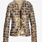 Sequin Embellished Velvet Jacket Cream/Gold