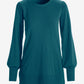 Lightweight Puff Sleeve Tunic Sweater Deep Lagoon