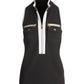 Sleeveless Chic Zip Top Black/White