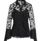 Lace Alexa Flare Sleeve Shirt Black