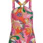Paris Paisley Ring Halter Knit Top Multi
