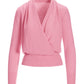Cashmere Surplice Blouson Sweater Pink