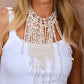 Pearl Layered Drop Necklace Off White