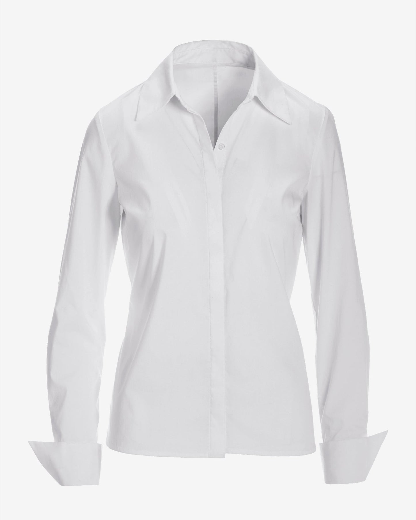 Sophia Button Up Poplin Shirt Pure White