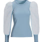 Organza Dramatic Sleeve Sweater Airy Blue