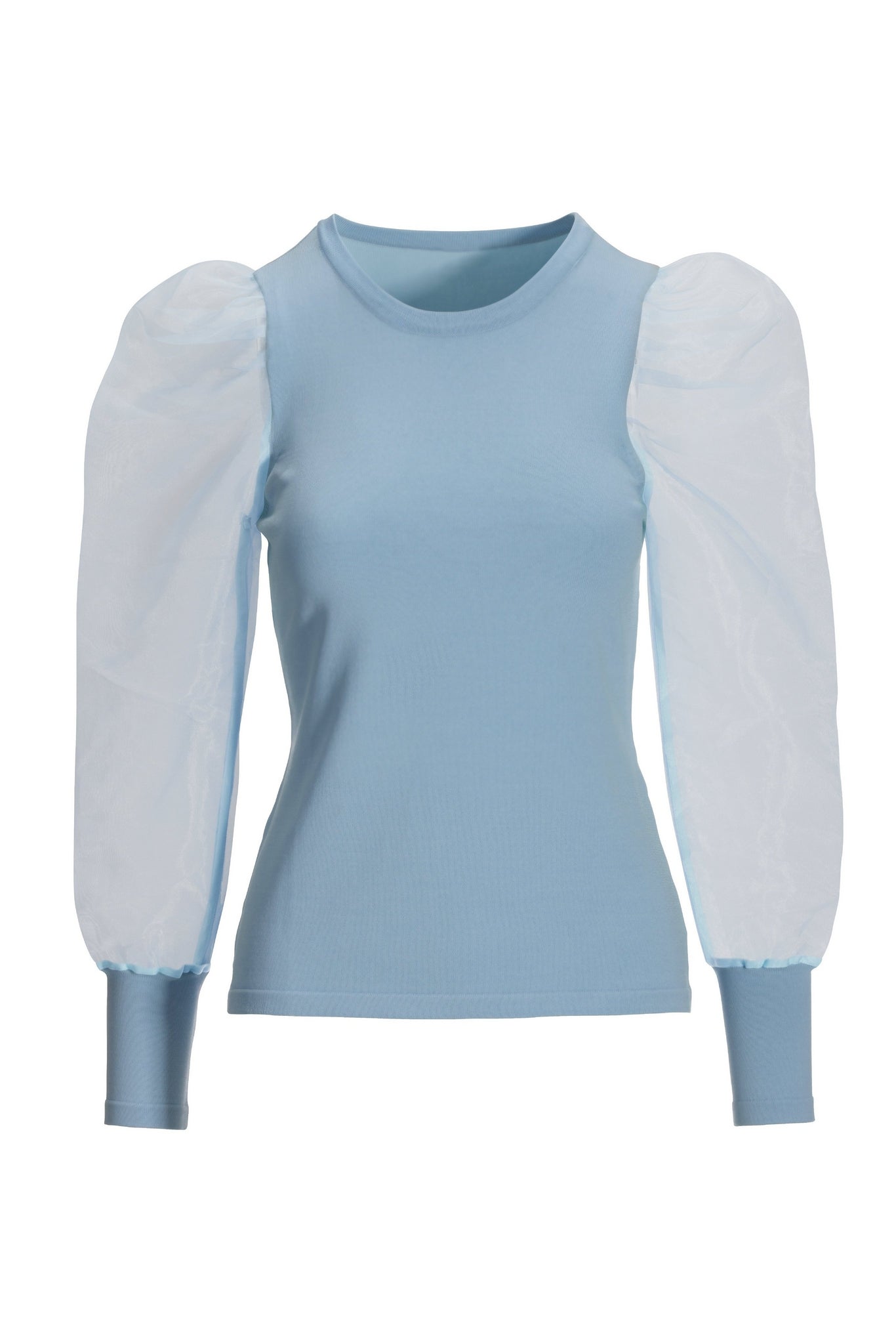 Organza Dramatic Sleeve Sweater Airy Blue