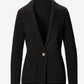 Single Button Sweater Blazer Black
