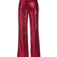 Malibu Sequin Pull On Palazzo Pant Red