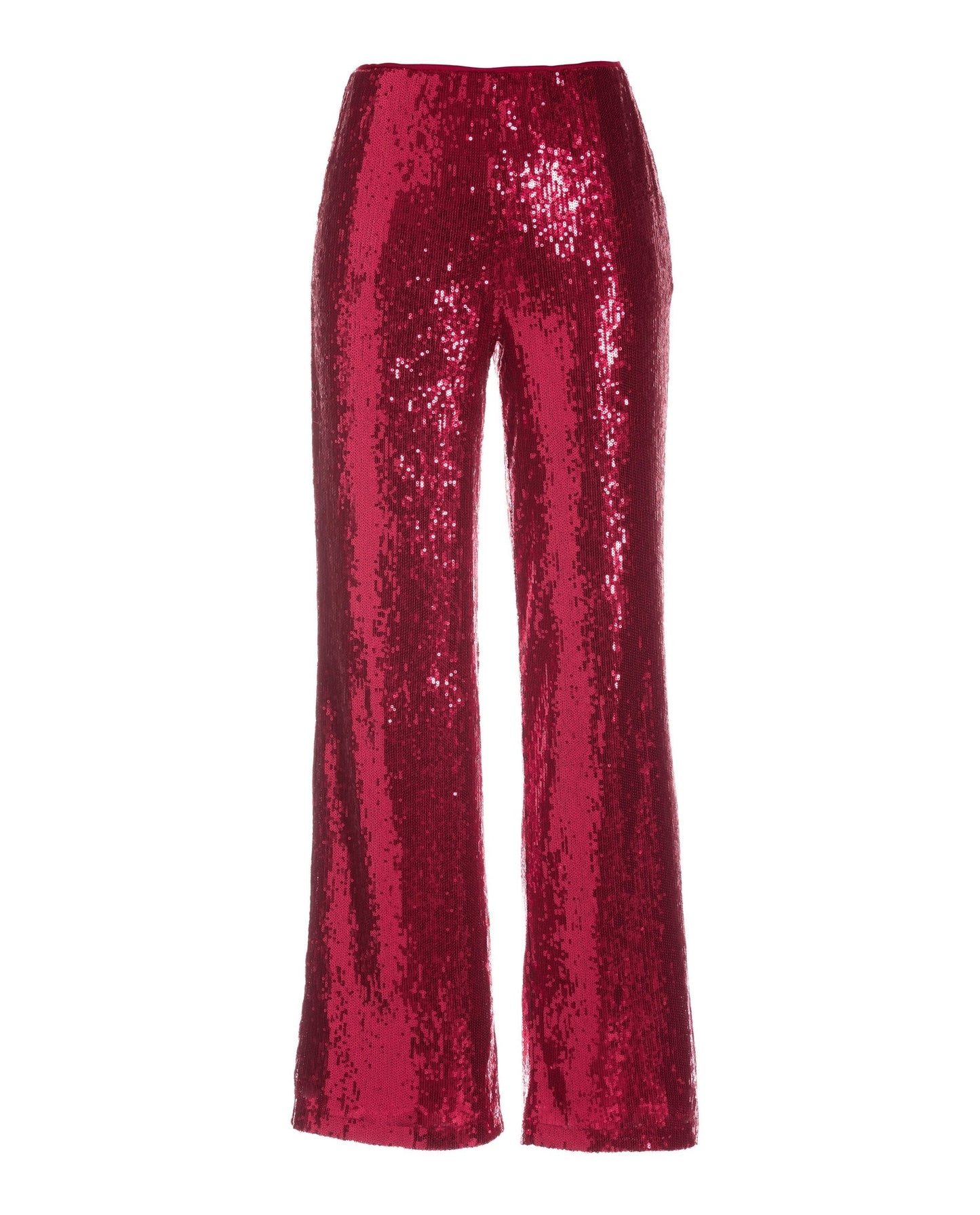 Malibu Sequin Pull On Palazzo Pant Red