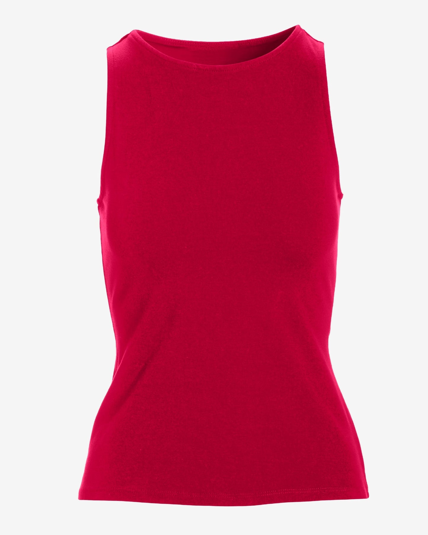 So Sexy High Neck Tank Knit Top True Red