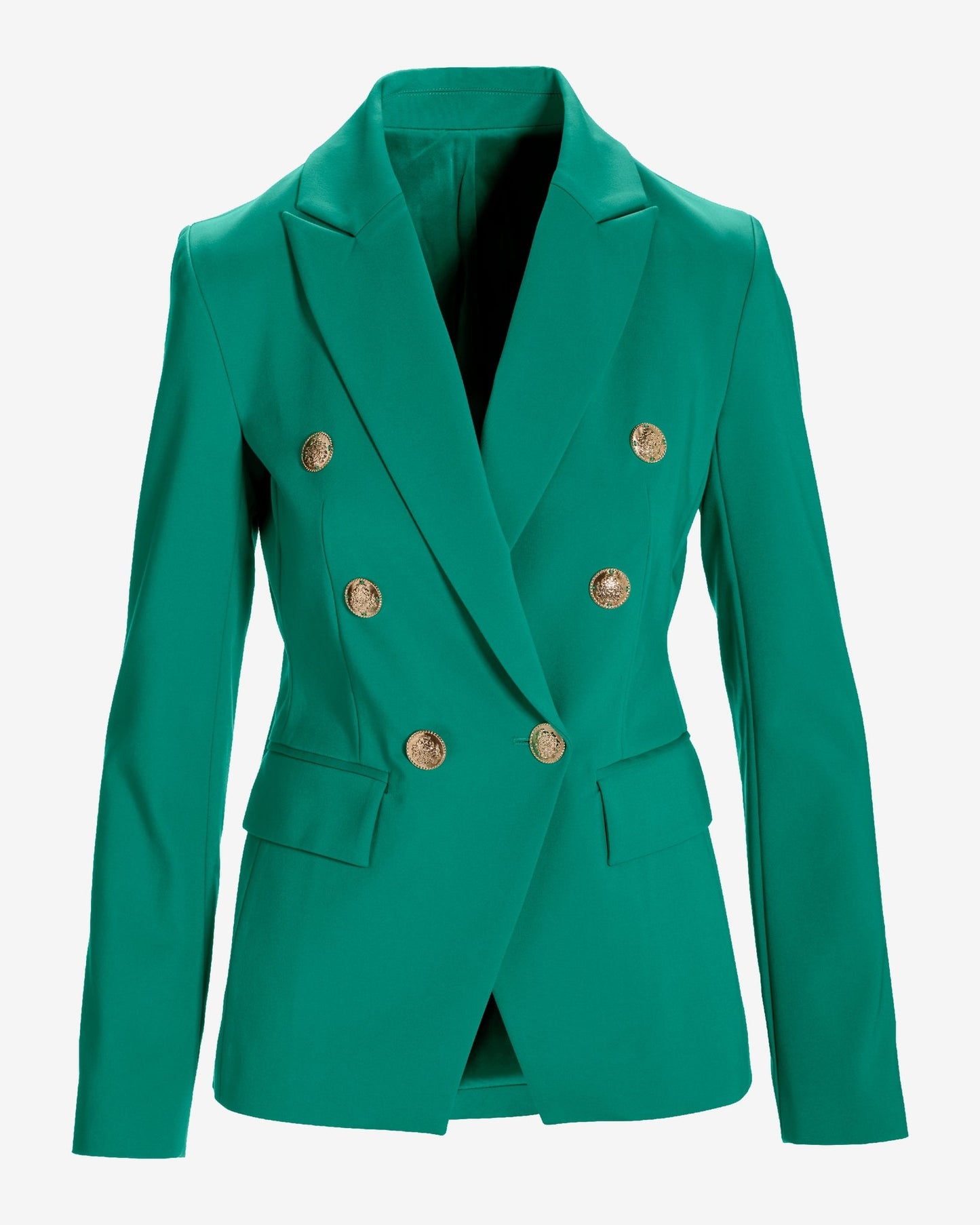 Modern Double-Breasted Blazer Parakeet