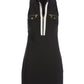 Sleeveless Chic Zip Dress Black/White