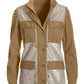 Sequin Embellished Puff Sleeve Utility Jacket Sesame