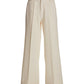 High Waist Wide Leg Crepe Pant Off White